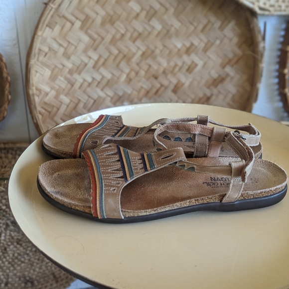 Naot 42 Odelia Bohemian Sandals Cork Comfort Shoes Adjustable Luxury - Picture 7 of 14